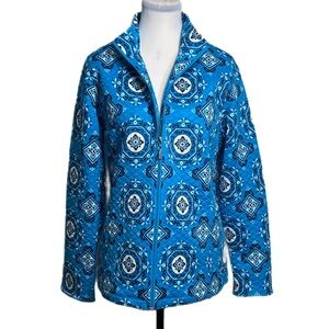 Allison Daley Blue Patterned Quilted Jacket